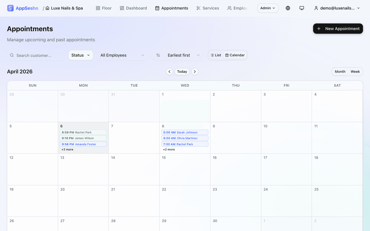 Appointments management